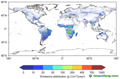 風(fēng)云3D極軌氣象衛(wèi)星火點(diǎn)監(jiān)測(cè)數(shù)據(jù)量化全球生物質(zhì)燃燒碳排放量